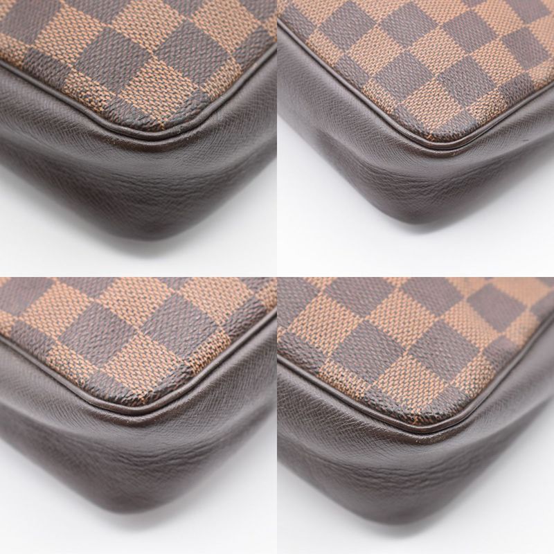 Louis Vuitton Handbag Trousse Makeup Damier Ebène Brown N51982 39ka888