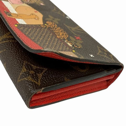 Louis Vuitton Monogram Portefeuille Sarah Animal Print M63424 Long Wallet