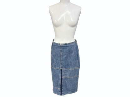 Miu Miu Denim Skirt Cotton Blue