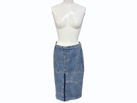 Miu Miu Denim Skirt Cotton Blue