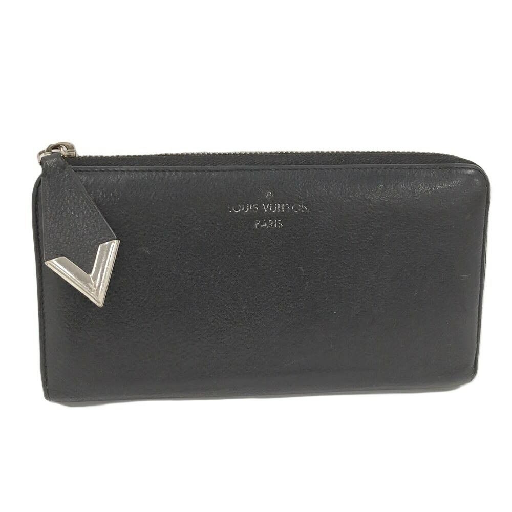 Louis Vuitton Zip Around Wallet Parnassea Portefeuille Comet Leather Noir Black
