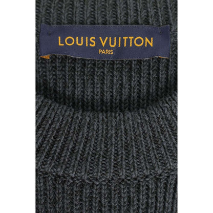 Louis Vuitton Gdj Logege LV Logo Pin Knit XS Sweater Dark Gray — view 3