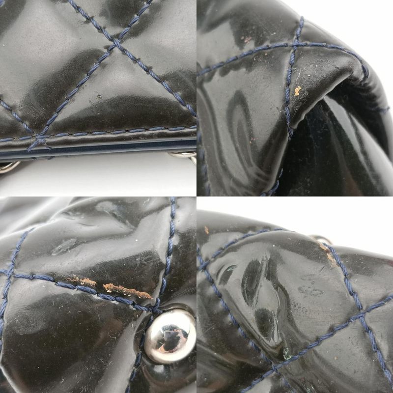 CHANEL  Matelasse Coco Mark GST Navy Patent A6573417188712