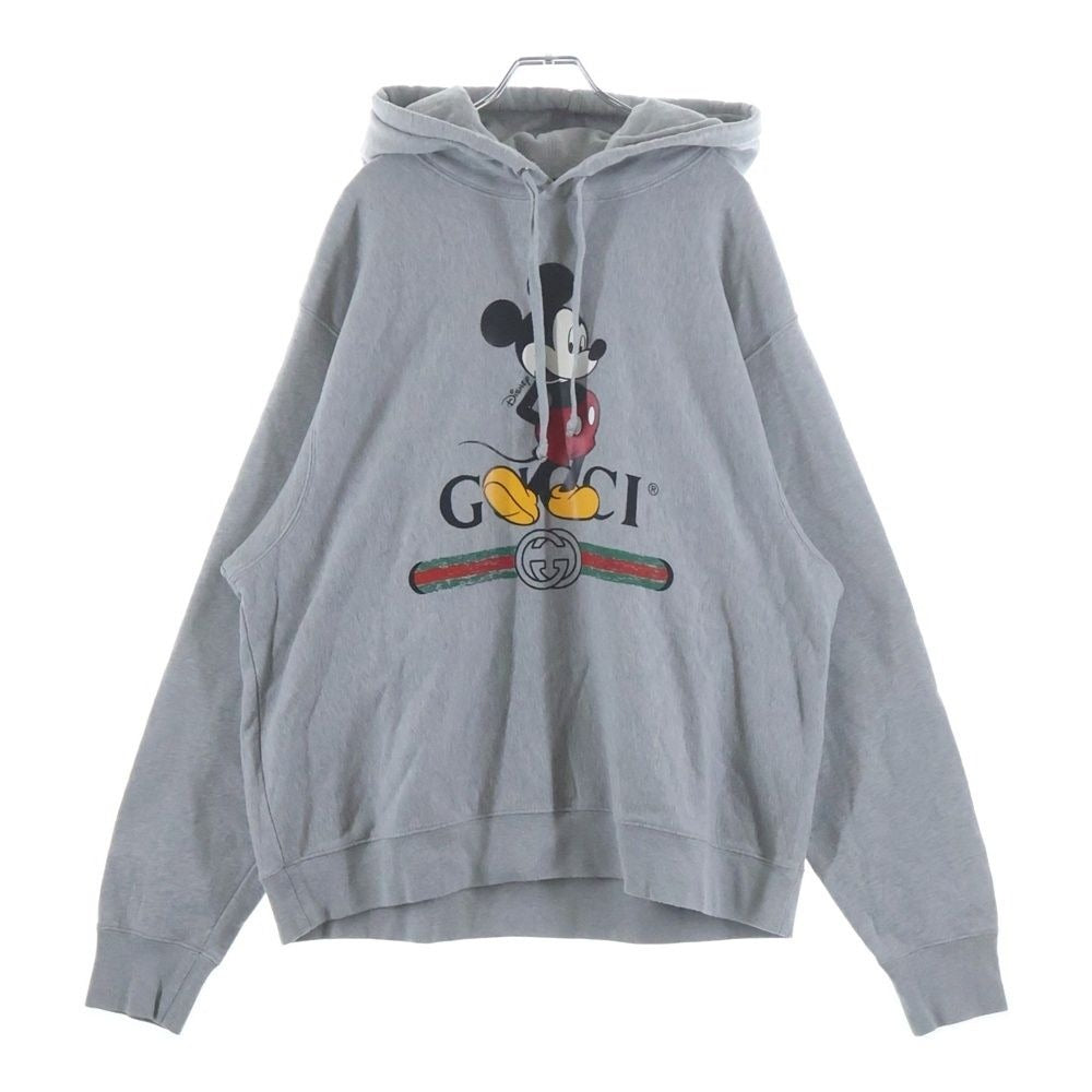 Gucci Disney Hoodie Mickey Mouse Pullover Sweatshirt Gray Sweater