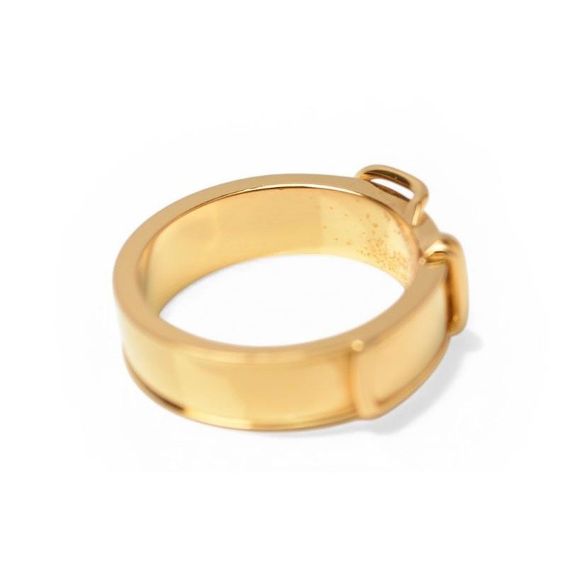 Hermes Scarf Ring Holder Boucle Series Belt Motif Gold — view 2
