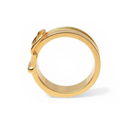 Hermes Scarf Ring Holder Boucle Series Belt Motif Gold — view 3