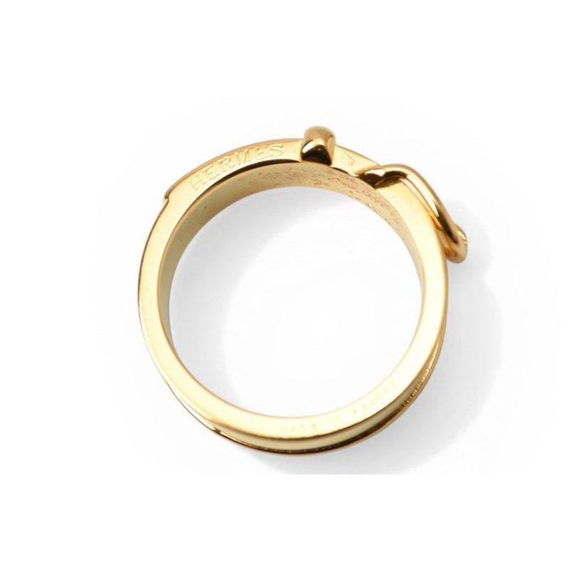 Hermes Scarf Ring Holder Boucle Series Belt Motif Gold — view 4