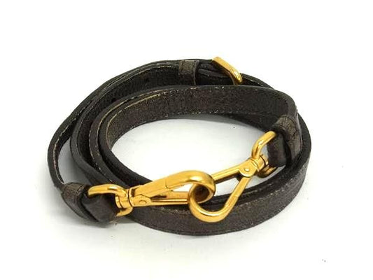 Prada Leather Shoulder Strap For Bag Crossbody Shoulder Men Women Brown Bl8207