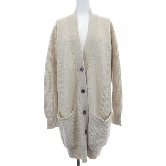 Hermes Long Cardigan Cashmere Beige