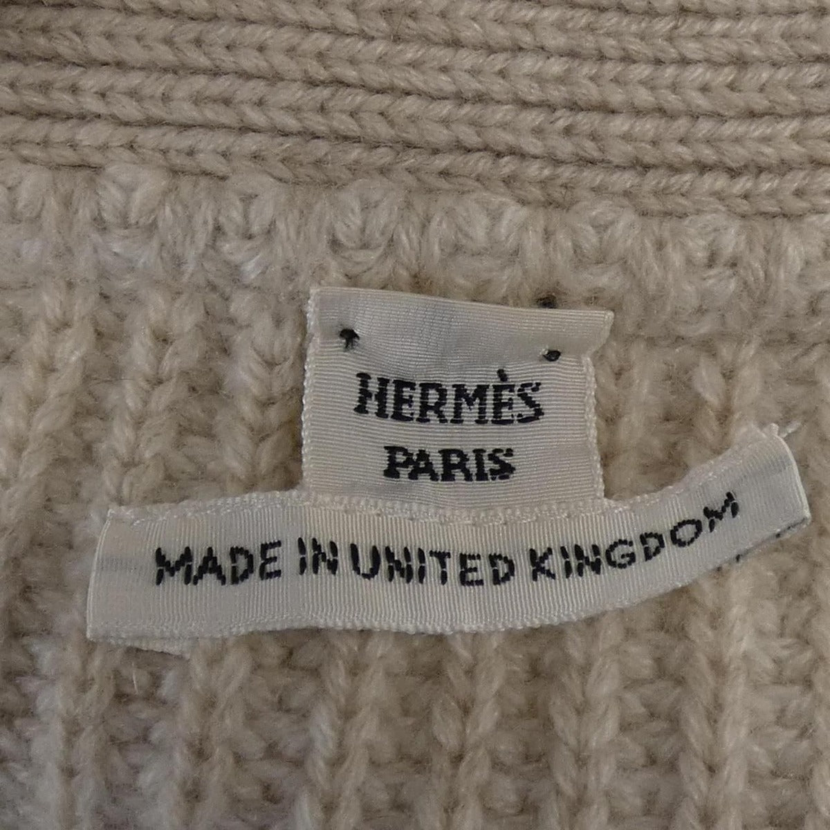 Hermes Long Cardigan Cashmere Beige — view 4
