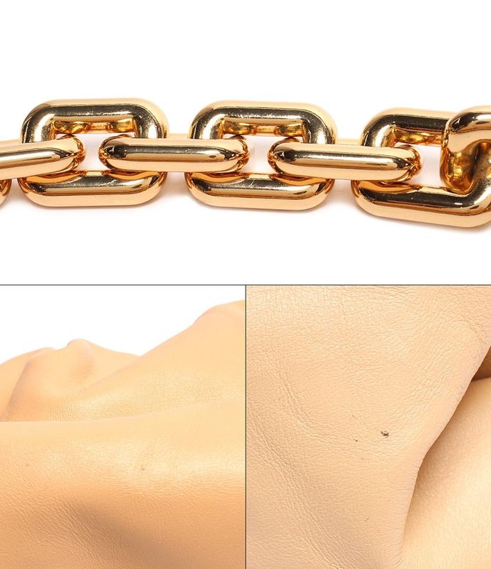 Bottega Veneta Chain Leather Shoulder Bag Body Bag Gold Hardware Clasp the