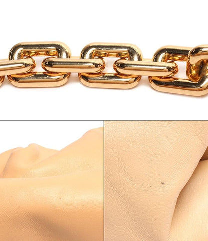 Bottega Veneta Chain Leather Shoulder Bag Body Bag Gold Hardware Clasp the