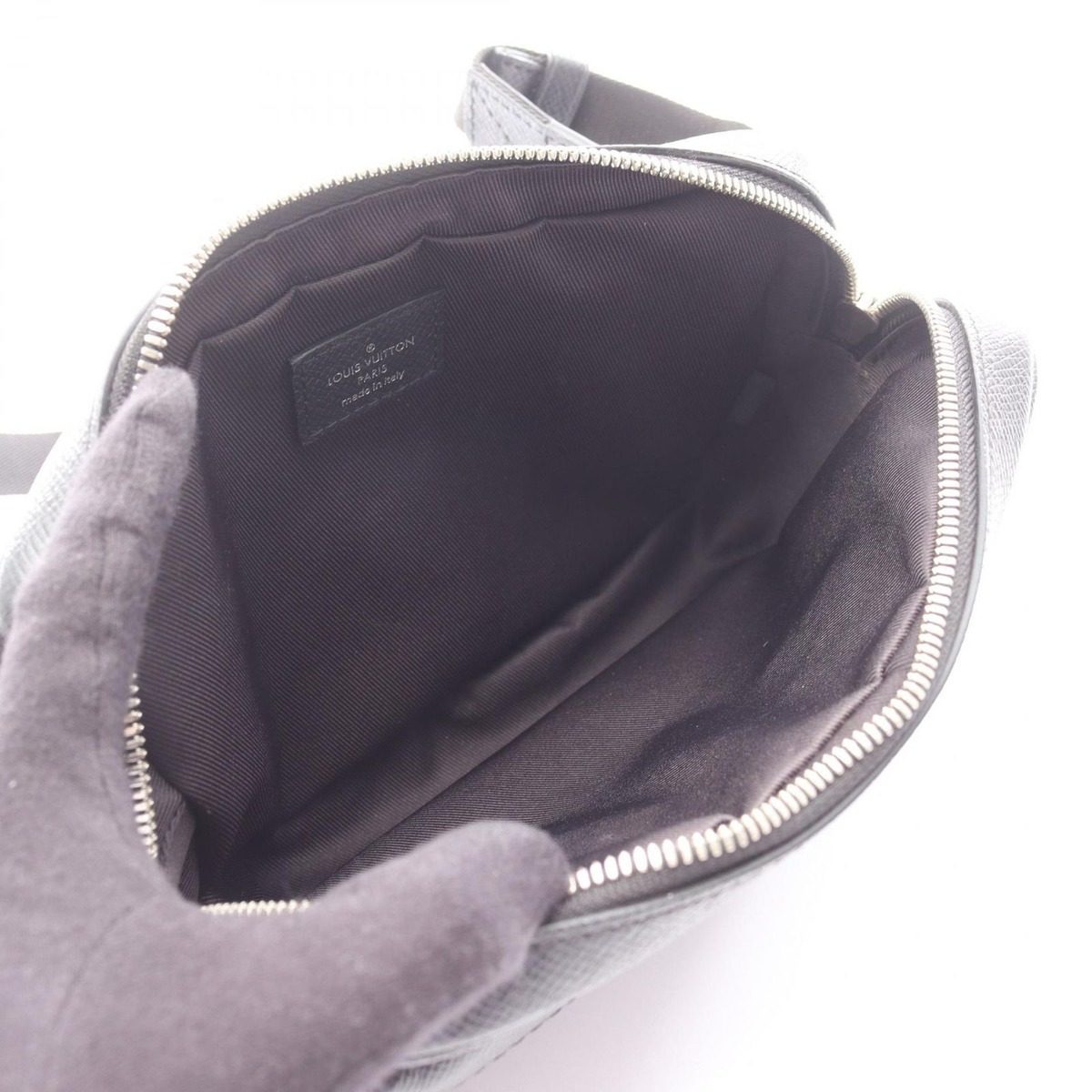 Louis Vuitton Waist Bag Outdoor Noir Black Canvas Leather — view 3