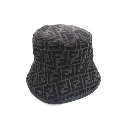 Fendi Zucca Pattern 65% Polyester 35% Cotton Hat M Gray — view 2