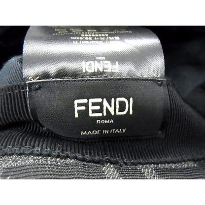 Fendi Zucca Pattern 65% Polyester 35% Cotton Hat M Gray — view 4