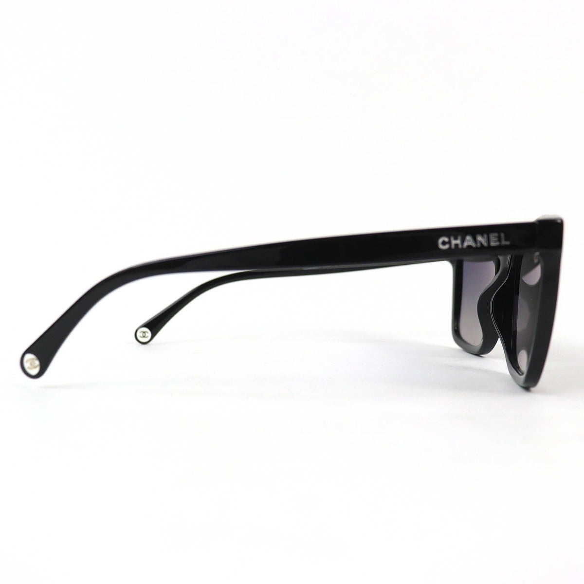 Chanel Rectangle Shape Sunglasses CC Logo Eyewear Black 56 20 — view 5