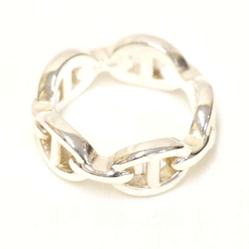 925 Silver Hermes Chaine D'ancre Ancienne Ring #51 Ring Size 11