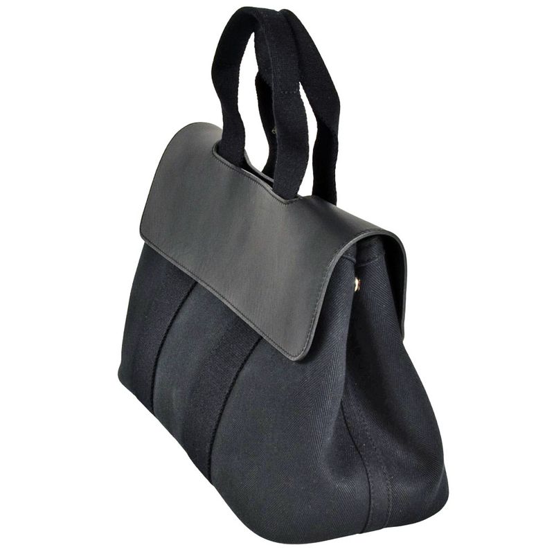 Hermes Valparaiso PM Handbag Twirl Chevron Black