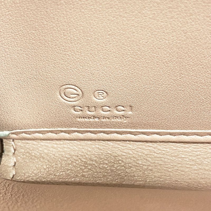 Gucci Long Wallet Micro Guccissima 449391 Leather Pink Chien Pan Gold Hardware