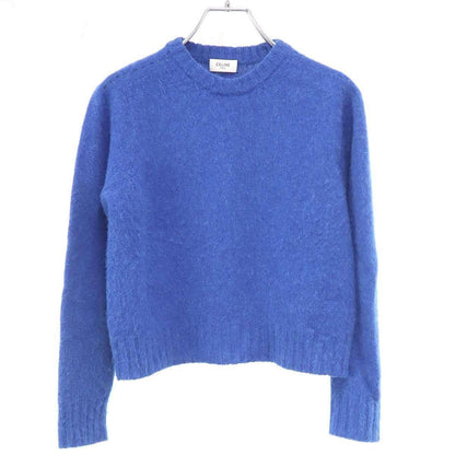 Celine Triomphe Wool Knit Sweater Blue XS