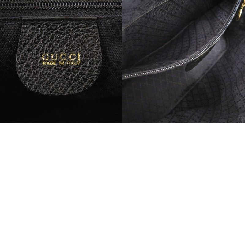 Gucci Bamboo Suede Black 2-way Handbag Black 1639 Gucci
