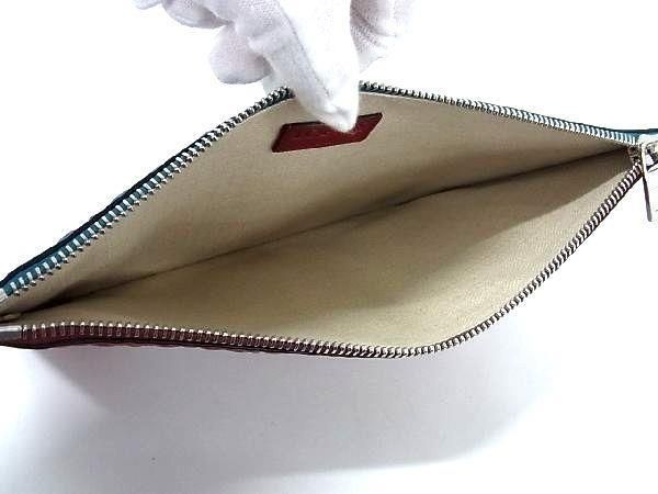 Loewe Repeat Anagram Leather Clutch Bag Second Bag Red And Blue Au5558