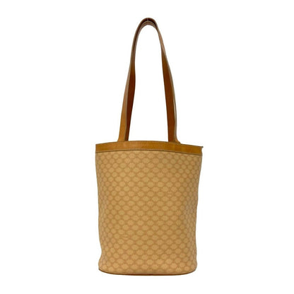 Celine Vintage Macadam Blason Triomphe Pattern Leather Tote Shoulder Bag Brown — view 3