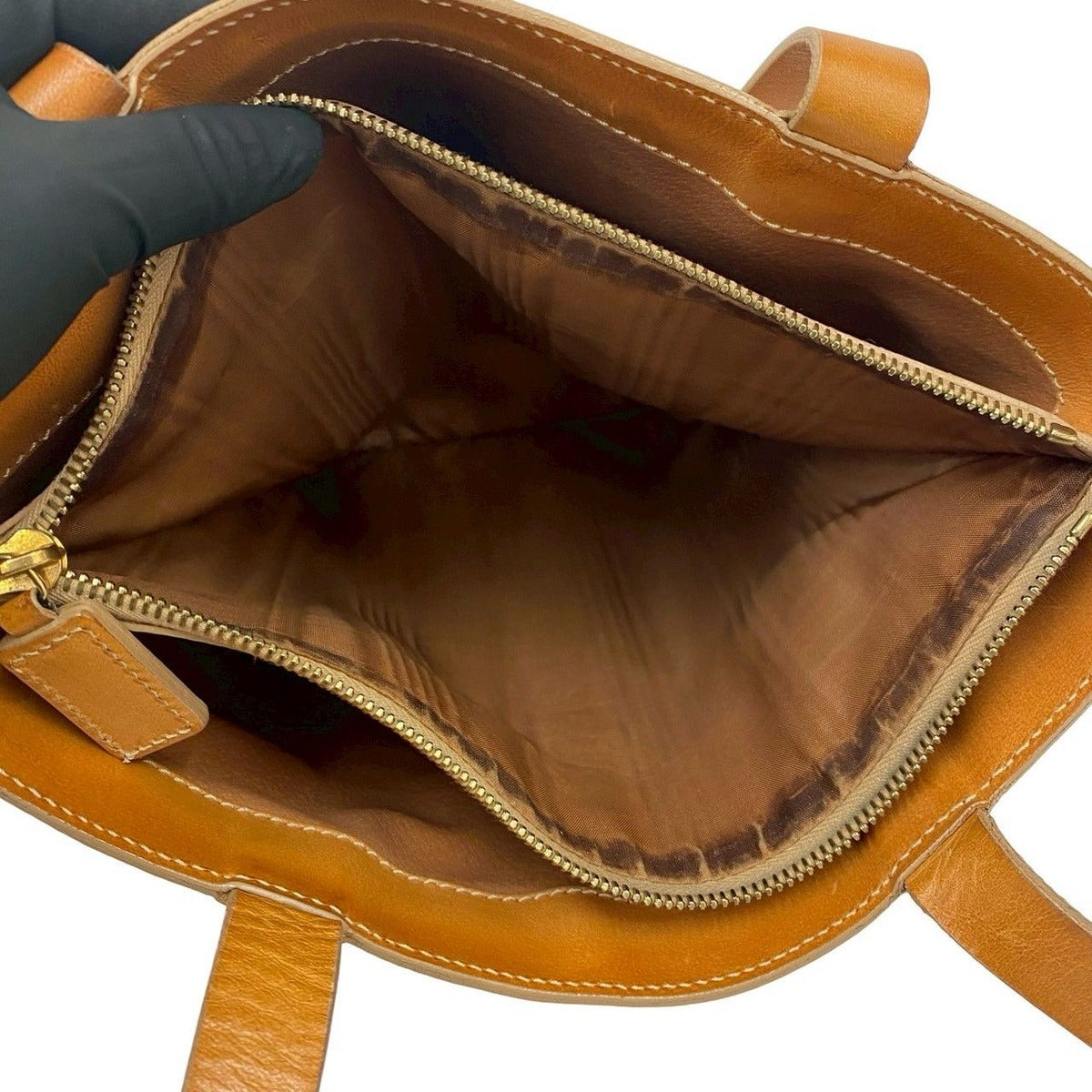 Celine Vintage Macadam Blason Triomphe Pattern Leather Tote Shoulder Bag Brown — view 10