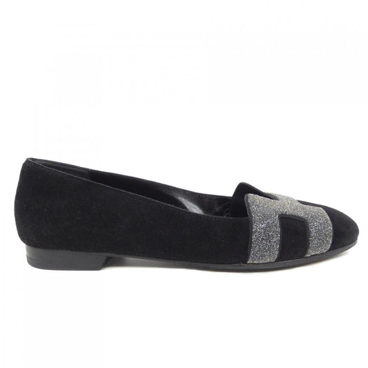 Hermes Flat Shoes Black 37