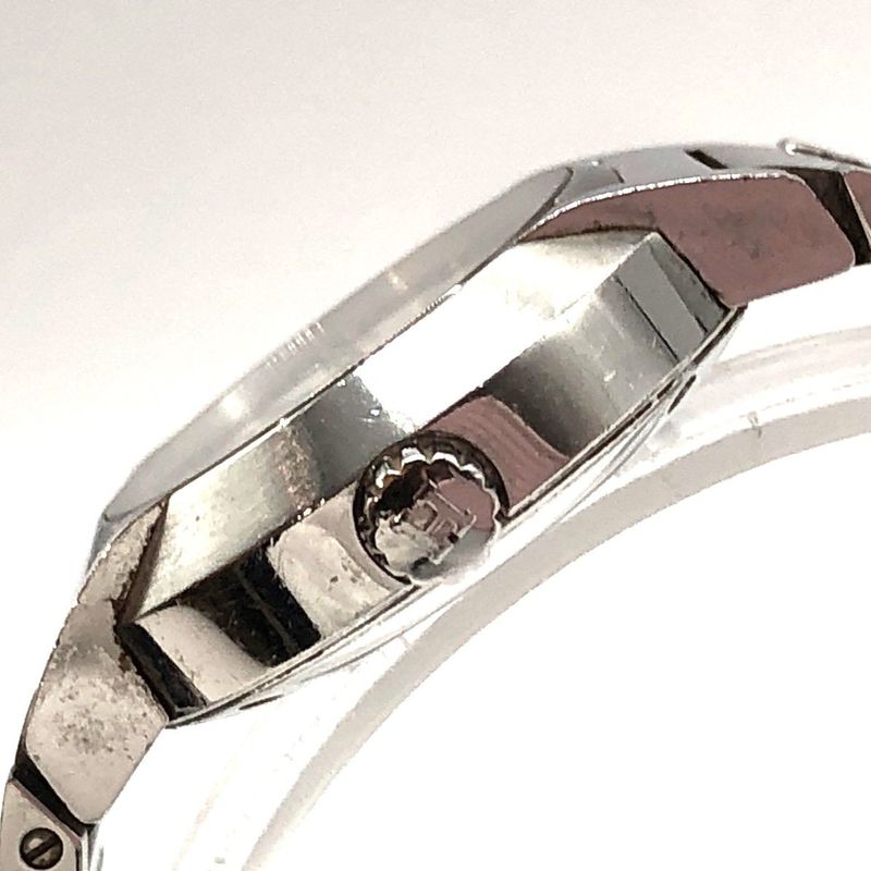 Hermes Nomade No1.210 Watch Quartz Date Metal Belt Silver White Dial Ladies