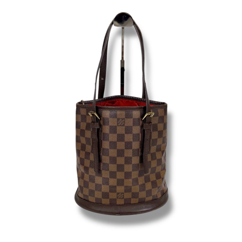 Louis Vuitton Petit Baguette Marais Mini Tote Bag Damier Leather Brown Shoulder
