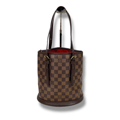 Louis Vuitton Petit Baguette Marais Mini Tote Bag Damier Leather Brown Shoulder