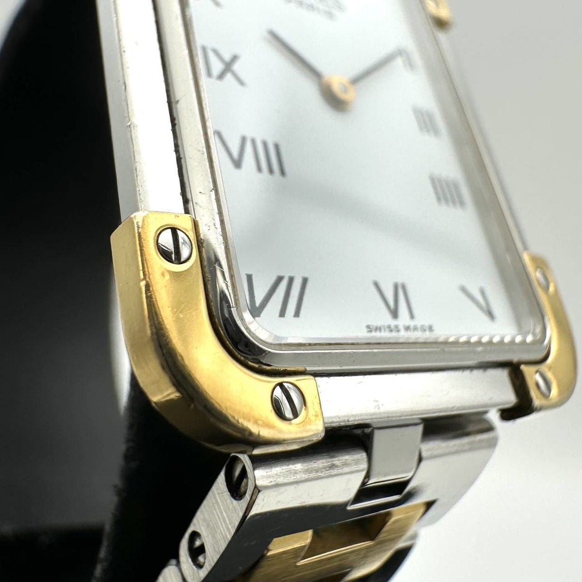 Hermes Croajour Watch with Extra Frames Quartz SS Silver Gold Vintage — view 7
