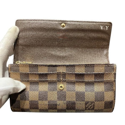 Louis Vuitton Damier Porte Monet Carte Cles Di N61725 Long Wallet Unisex