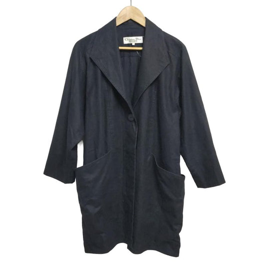 Dior/christian Dior Coat Size 7 S Women's - Dark Navy Long Sleeves Spring/fall