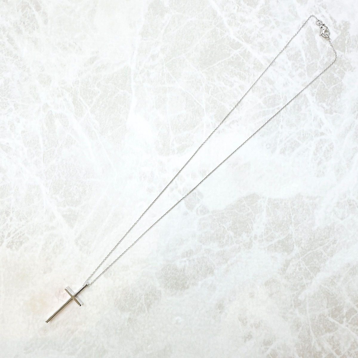 Tiffany & Co Cross White Gold Necklace 45 cm — view 3