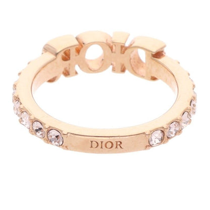 Dior Logo Rhinestone Ring Women's S 10