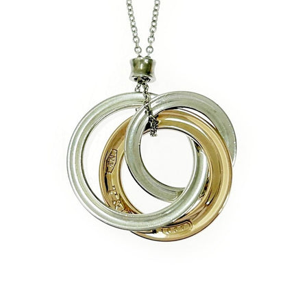 Tiffany & Co Silver 1837 Interlocking Circle Necklace 5.2g 925 Metal Engraved