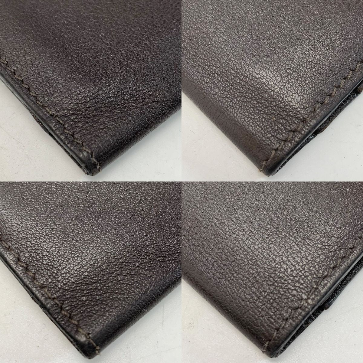 Hermes Citizen Twill Long Silk-in Brown Wallet Billfold Coin Purse None Men's
