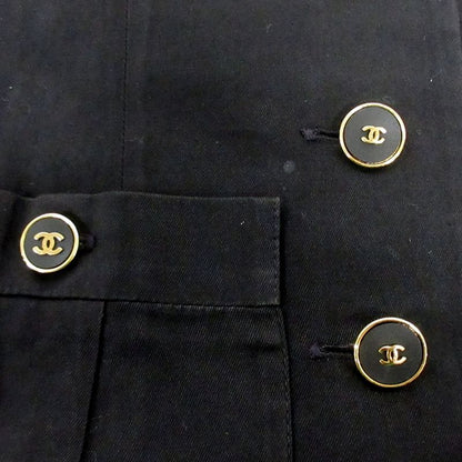 Chanel Jacket Size 34 S Ladies - 28471 Black Short Sleeves / Coco Mark Button /