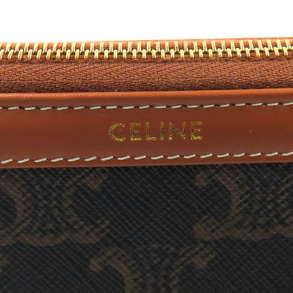 Celine 4m5032czj Cosmetic Lipstick Pouch Triomphe Canvas Leather Cosmetic Pouch
