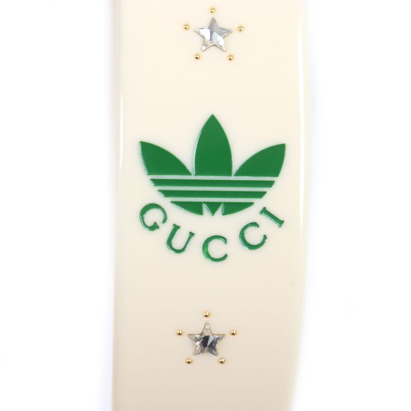 Gucci Adidas 702950 Catsuit With Logo Hair Accessory Cream With Box And