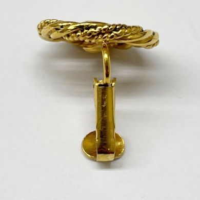 Chanel Earring Cocomark Vintage Round Plated Cocomark Old Product