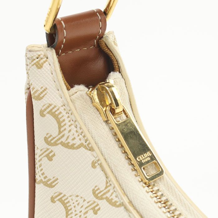 Celine One Shoulder Bag Triomphe Canvas Scuff Deuce