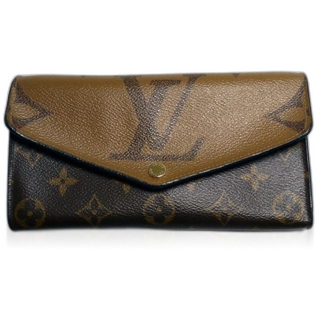 Louis Vuitton Monogram Giant Reverse Portefeuille Sarah Leather Bifold Wallet