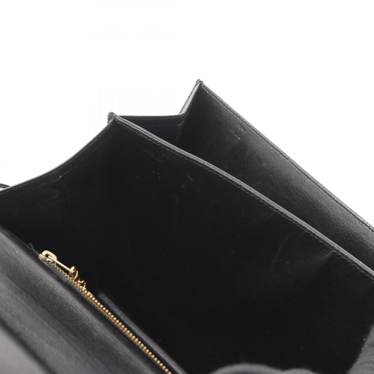 Celine Shoulder Bag Black Leather Carriage — view 11