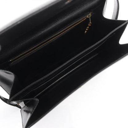 Celine Shoulder Bag Black Leather Carriage — view 3