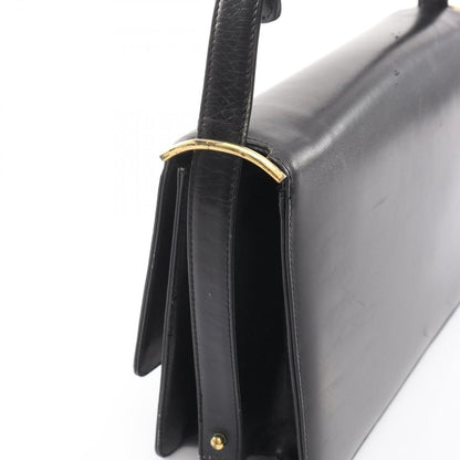 Celine Shoulder Bag Black Leather Carriage — view 7