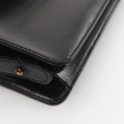 Celine Shoulder Bag Black Leather Carriage — view 8