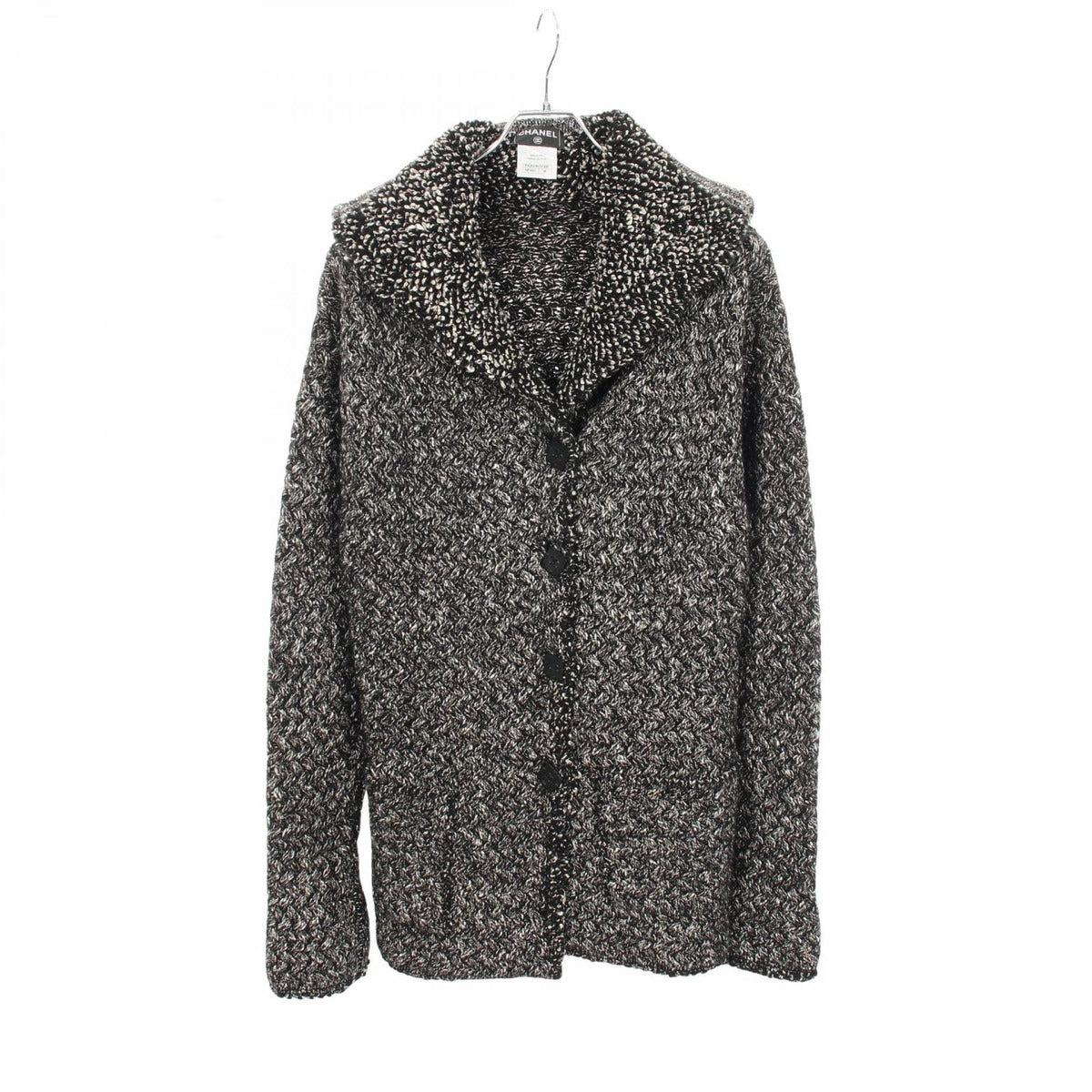 Chanel CC Logo Button Cashmere Wool Coat